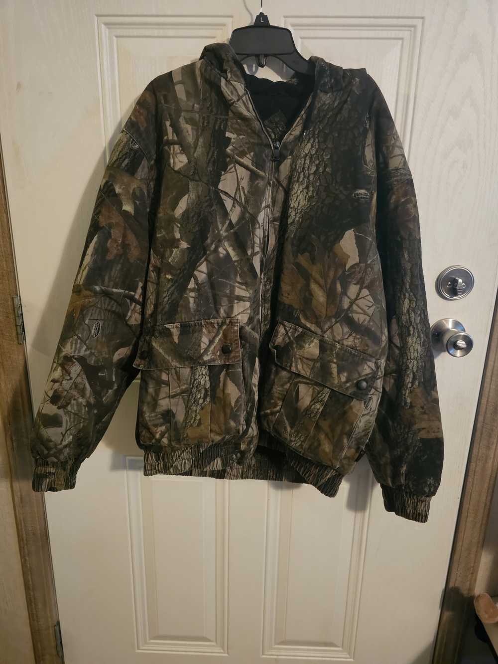 Men's Camouflage Hooded Lightweight Jacket - Brown/Green Camo